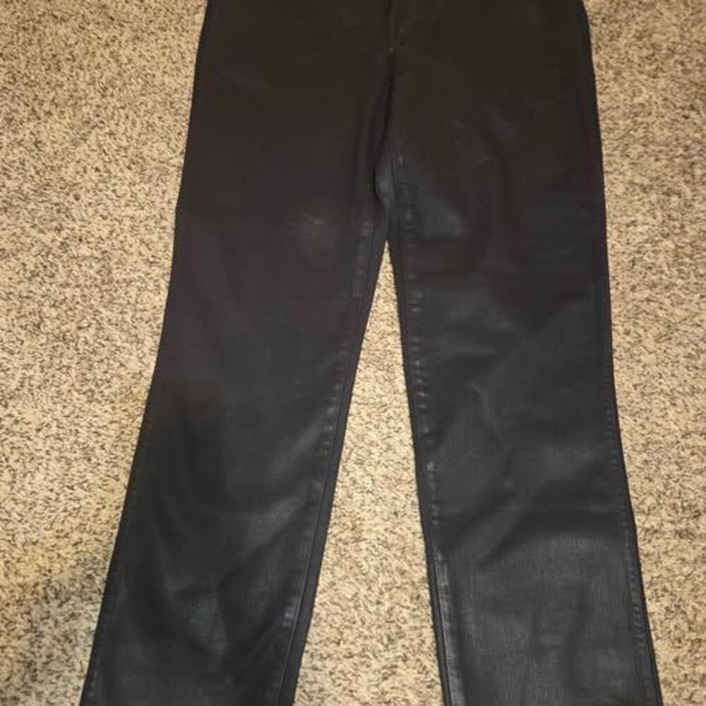 Madewell Stovepipe Coated Black Jeans